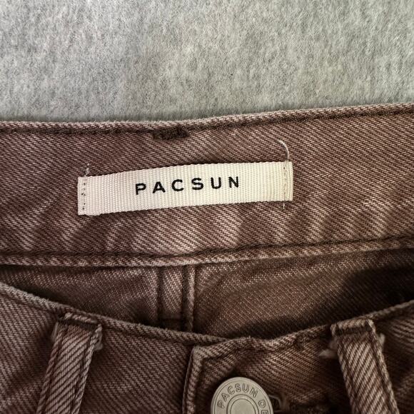 PacSun Jeans Light Brown Womens Size 22 Straight Leg Button Fly Denim Eco Dad - Picture 5 of 10